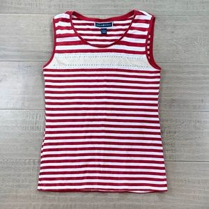 ❤️ Karen Scott Striped Sleeveless Tank Top